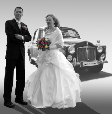 Doreen und Marco mit Oldtimer SW
